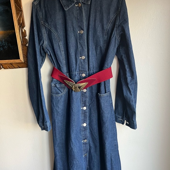 Vintage Denim Button Down Dress - Picture 3 of 6